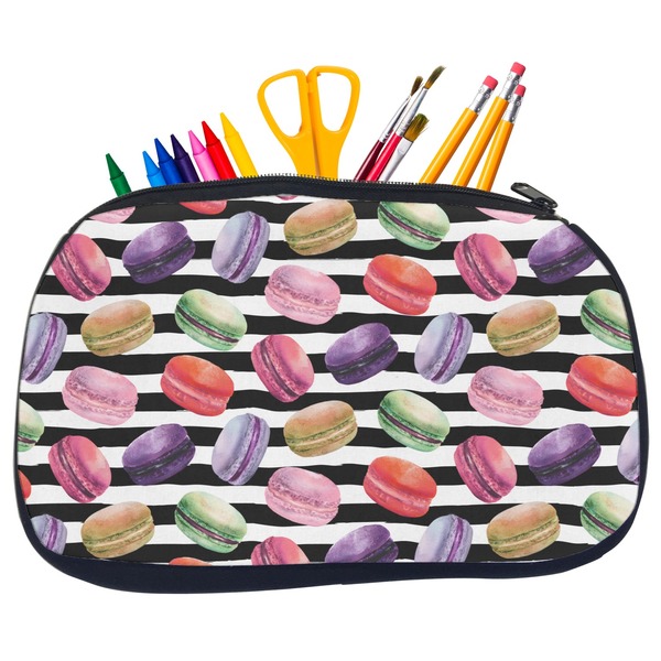 Custom Macarons Neoprene Pencil Case - Medium