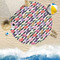 Macarons Round Beach Towel Lifestyle