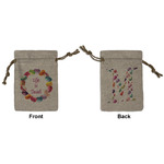 Macarons Small Burlap Gift Bag - Front & Back