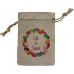 Macarons Small Burlap Gift Bag - Front