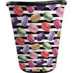 Macarons Waste Basket - Double Sided (Black) (Personalized)