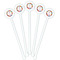 Macarons White Plastic 5.5" Stir Stick - Fan View