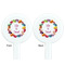 Macarons White Plastic 7" Stir Stick - Double Sided - Round - Front & Back