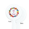 Macarons White Plastic 7" Stir Stick - Single Sided - Round - Front & Back