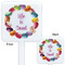 Macarons White Plastic Stir Stick - Double Sided - Approval