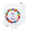 Macarons White Plastic Stir Stick - Single Sided - Square - Approval