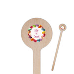 Macarons 7.5" Round Wooden Stir Sticks - Double Sided