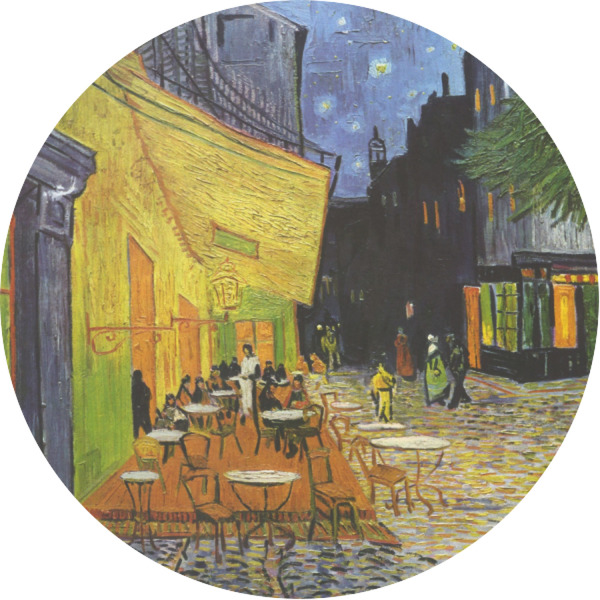 Custom Cafe Terrace at Night (Van Gogh 1888) 1" Multipurpose Round Labels