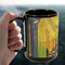 Cafe Terrace at Night (Van Gogh 1888) 15oz. Black Mug - Lifestyle