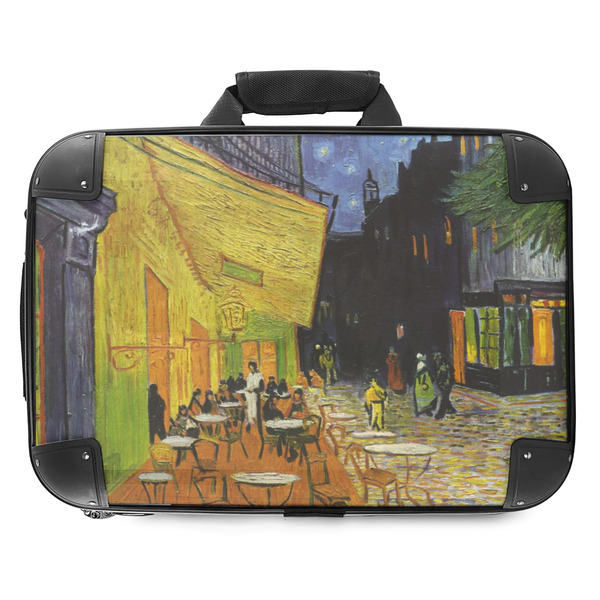 Custom Cafe Terrace at Night (Van Gogh 1888) Hard Shell Briefcase - 18"