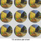 Cafe Terrace at Night (Van Gogh 1888) 2" Multipurpose Round Labels - Sheet