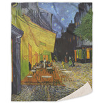 Cafe Terrace at Night (Van Gogh 1888) Sherpa Throw Blanket - 60"x80"