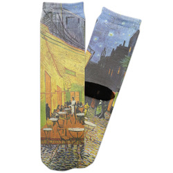 Cafe Terrace at Night (Van Gogh 1888) Adult Crew Socks