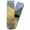 Cafe Terrace at Night (Van Gogh 1888) Adult Crew Socks - Single Pair - Front and Back