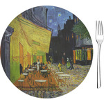 Cafe Terrace at Night (Van Gogh 1888) 8" Glass Appetizer / Dessert Plates - Single or Set