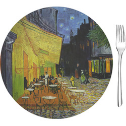 Cafe Terrace at Night (Van Gogh 1888) Glass Appetizer / Dessert Plate 8"