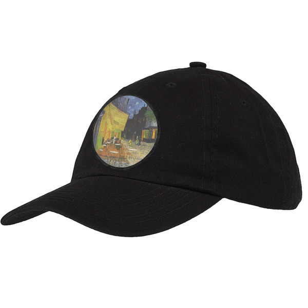 Custom Cafe Terrace at Night (Van Gogh 1888) Baseball Cap - Black