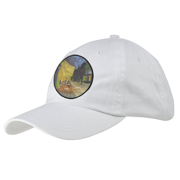 Custom Cafe Terrace at Night (Van Gogh 1888) Baseball Cap - White