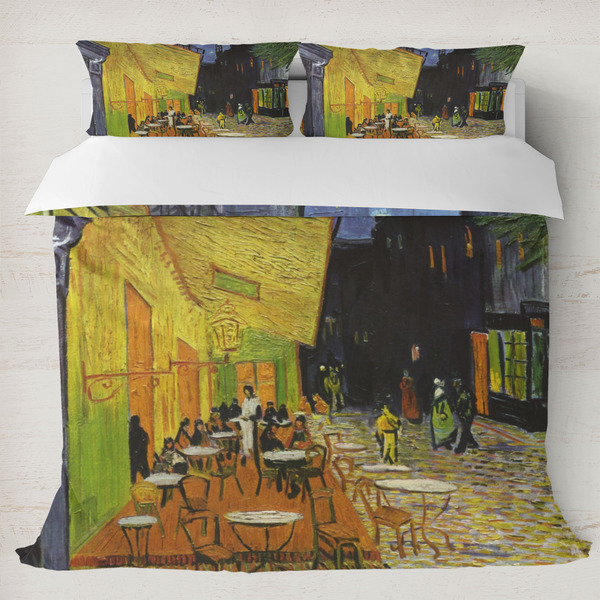 Custom Cafe Terrace at Night (Van Gogh 1888) Duvet Cover Set - King