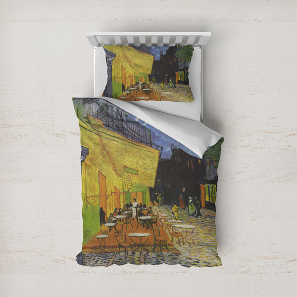 Custom Cafe Terrace at Night (Van Gogh 1888) Duvet Cover Set - Twin