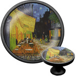 Cafe Terrace at Night (Van Gogh 1888) Cabinet Knob (Black)