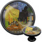 Cafe Terrace at Night (Van Gogh 1888) Black Custom Cabinet Knob (Front and Side)