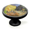 Cafe Terrace at Night (Van Gogh 1888) Black Custom Cabinet Knob (Side)