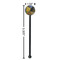 Cafe Terrace at Night (Van Gogh 1888) Black Plastic 5.5" Stir Stick - Round - Dimensions