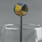 Cafe Terrace at Night (Van Gogh 1888) Black Plastic 5.5" Stir Stick - Round - Main