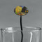 Cafe Terrace at Night (Van Gogh 1888) Black Plastic 7" Stir Stick - Oval - Main