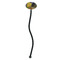 Cafe Terrace at Night (Van Gogh 1888) Black Plastic 7" Stir Stick - Oval - Single Stick