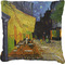 Cafe Terrace at Night (Van Gogh 1888) Burlap Pillow 16"