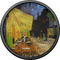 Cafe Terrace at Night (Van Gogh 1888) Cabinet Knob - Black - Front