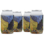 Cafe Terrace at Night (Van Gogh 1888) Can Cooler (12 oz) - Set of 4