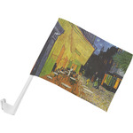 Cafe Terrace at Night (Van Gogh 1888) Car Flag - Small