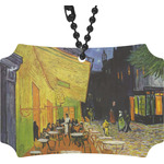 Cafe Terrace at Night (Van Gogh 1888) Rear View Mirror Ornament