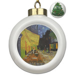 Cafe Terrace at Night (Van Gogh 1888) Ceramic Ball Ornament - Christmas Tree