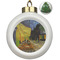 Cafe Terrace at Night (Van Gogh 1888) Ceramic Christmas Ornament - Xmas Tree (Front View)