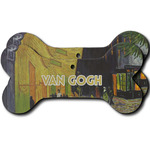 Cafe Terrace at Night (Van Gogh 1888) Ceramic Dog Ornament - Front & Back