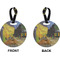 Cafe Terrace at Night (Van Gogh 1888) Circle Luggage Tag (Front + Back)