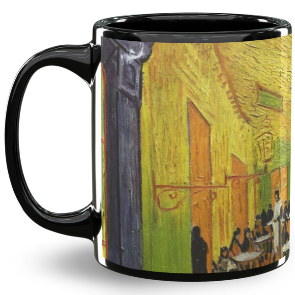 Custom Cafe Terrace at Night (Van Gogh 1888) 11 Oz Coffee Mug - Black