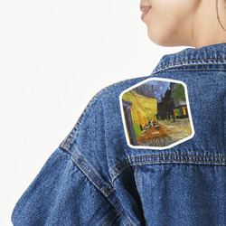 Cafe Terrace at Night (Van Gogh 1888) Twill Iron On Patch - Custom Shape