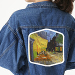 Cafe Terrace at Night (Van Gogh 1888) Twill Iron On Patch - Custom Shape - 3XL