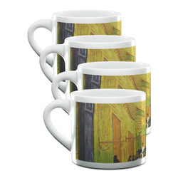 Cafe Terrace at Night (Van Gogh 1888) Double Shot Espresso Cups - Set of 4