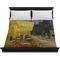 Cafe Terrace at Night (Van Gogh 1888) Duvet Cover - King - On Bed - No Prop