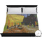 Cafe Terrace at Night (Van Gogh 1888) Duvet Cover - King - On Bed