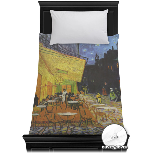 Custom Cafe Terrace at Night (Van Gogh 1888) Duvet Cover - Twin