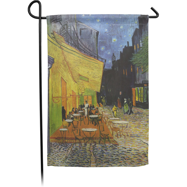 Custom Cafe Terrace at Night (Van Gogh 1888) Small Garden Flag - Double Sided