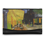 Cafe Terrace at Night (Van Gogh 1888) Genuine Leather Women's Wallet - Small