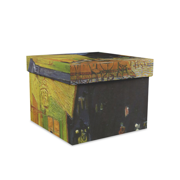 Custom Cafe Terrace at Night (Van Gogh 1888) Gift Box with Lid - Canvas Wrapped - Medium